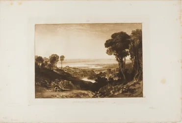 Jonction de Severn et Wye, planche 28 de Liber Studiorum