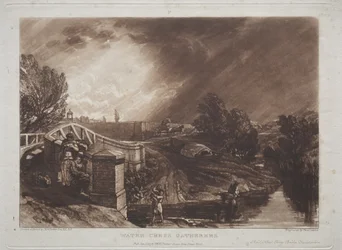 Liber Studiorum : Cueilleurs de cresson, Rails Head, Ferry Bridge, Twickenham