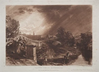 Liber Studiorum: Ramasseurs de cresson, Rails Head, Ferry Bridge, Twickenham