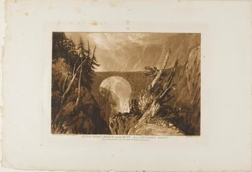 Pont du Petit Diable, planche 19 du Liber Studiorum