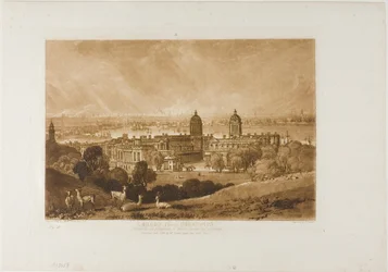 Londres depuis Greenwich, planche 26 de Liber Studiorum