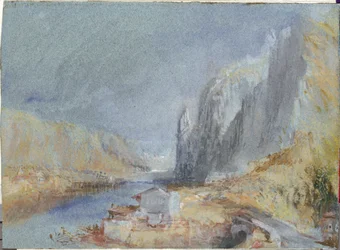 Rocher Bayard, Dinant, vers 1839 (aquarelle et aquarelle sur papier)
