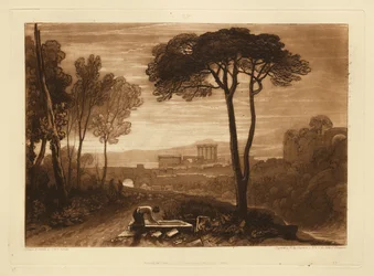 Scène dans la campagne romaine