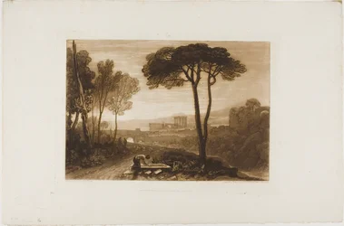 Scène dans la Campagna, planche 38 de Liber Studiorum
