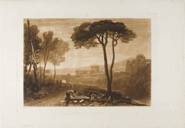 Scène dans la Compagna, planche 38 de Liber Studiorum