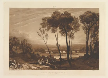 Le pont à moyenne distance, Liber Studiorum, partie III, planche 13