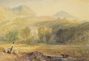 Abbaye de Valle Crucis, Denbighshire, c.1826
