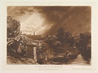 Ramasseurs de cresson, Rails Head Ferry Bridge, Twickenham Liber Studiorum, 1er janvier 1819
