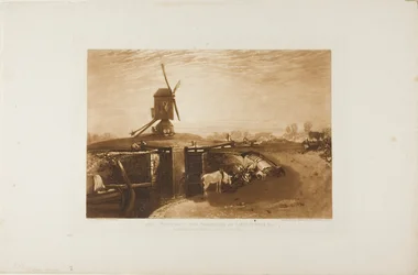 Moulin à vent et écluse, planche 27 de Liber Studiorum
