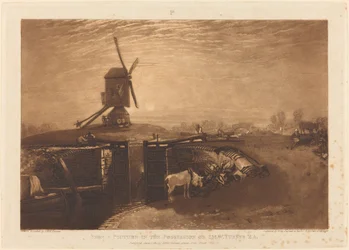 Moulin à vent et écluse