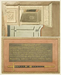 Extrémité du monument de William Bird dans St Mark