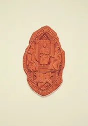 Sceau de Matthew Parker, archevêque de Cantorbéry, au testament de Thomas Alyce, marchand