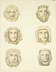 Clés de voûte dans le plafond de l