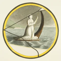 Vitrail de Saint-Marc - une sainte