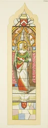 Vitrail dans Saint-Marc, avec une sainte femme