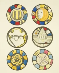 Vitrail dans les fenêtres nord et est, transept nord de St Mary Redcliffe