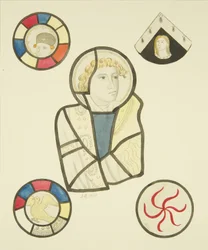 Vitrail dans la fenêtre nord du chœur de St Mary Redcliffe