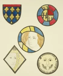 Vitrail dans diverses fenêtres de St Mary Redcliffe