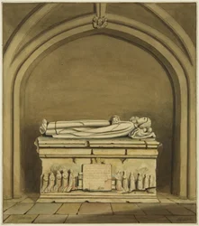 Tombe de Thomas Rowley et de sa femme dans la crypte de l