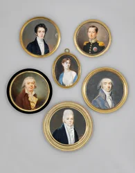 Jeune officier en manteau vert foncé avec col vert pâle et épaulettes dorées, portant l