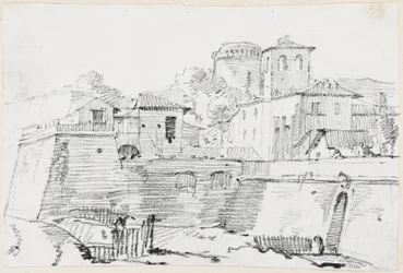 Une ville fortifiée en Italie