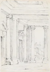 Portique du Palazzo Nuovo, sur le Campidoglio