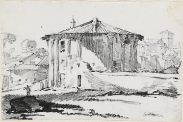 Le temple rond sur la Piazza Bocca della Verità, Rome