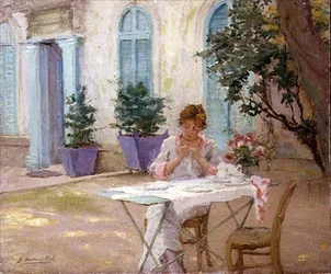 Petit déjeuner sur la terrasse