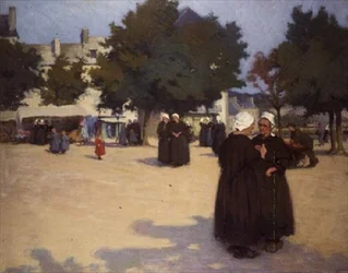 La place du village, Bretagne