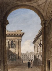 Porte de Canterbury et quadrilatère de Christ Church, Oxford, 1833