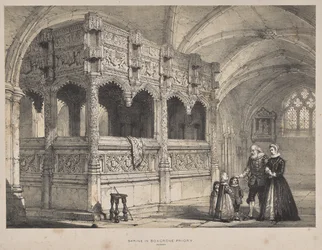 Architecture du Moyen Âge: Sanctuaire de la Comtesse de la Warre dans le Prieuré de Boxgrove, Sussex