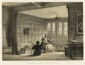 Baie vitrée dans la salle à manger, Haddon Hall, Derbyshire