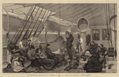 Retour à la maison, une esquisse à bord d