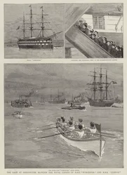 La course à Greenhithe entre les cadets de la marine du HMS Worcester et du HMS Conway