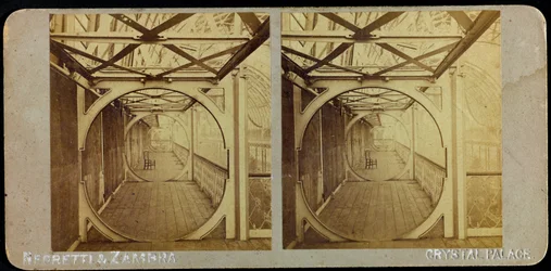 Galerie télescopique, Crystal Palace; photographie stéréoscopique
