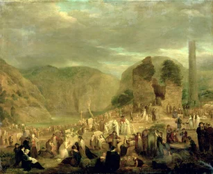 Jour des morts dans le cimetière de Glendalough