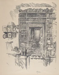 Salle de lecture chez le Dr. Wister, 1912