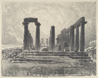 Colonnes du Temple de Junon, Girgenti, 1913