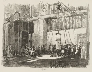 Travail de guerre anglais : Embouteillage du gros obus