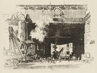 Travail de guerre anglais : La grande porte du grand atelier