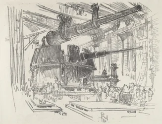 Installation des Canons dans les Tourelles