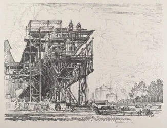 Usines à gaz depuis le canal, Berlin