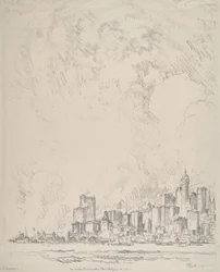 New York depuis Brooklyn, 1910