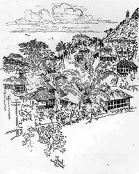 Ancon officiel, planche XXIV de The Panama Canal par Joseph Pennell, 1912