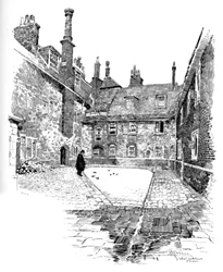Vieille Chartreuse : Dans la cour de la buanderie, 1886