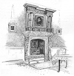 Vieille Chartreuse : Cheminée dans le pavillon du maître, 1886