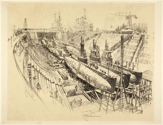 Sous-marins en cale sèche