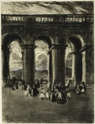 La cour du palais, Madrid