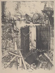 La porte de garde, écluse de Gatun