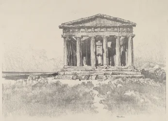 Le temple au bord de la mer, Temple de la Concorde, Girgenti, 1913